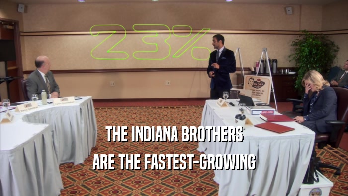 THE INDIANA BROTHERS ARE THE FASTEST-GROWING 