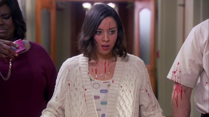 OH, MY GOD. YOU GOT BLOOD ALL OVER ME. 