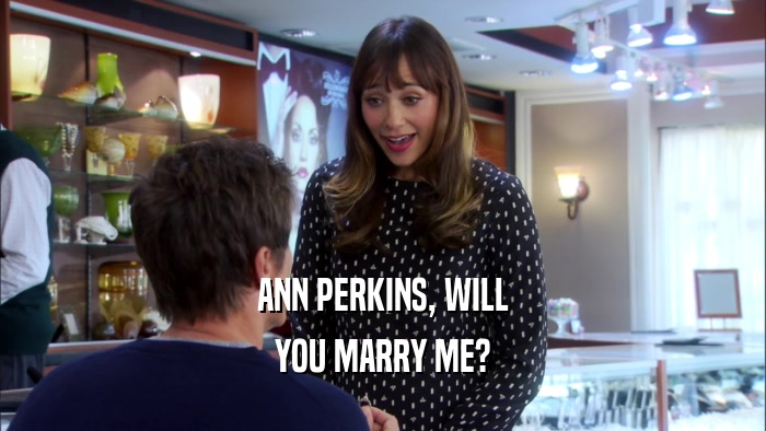 ANN PERKINS, WILL YOU MARRY ME? 