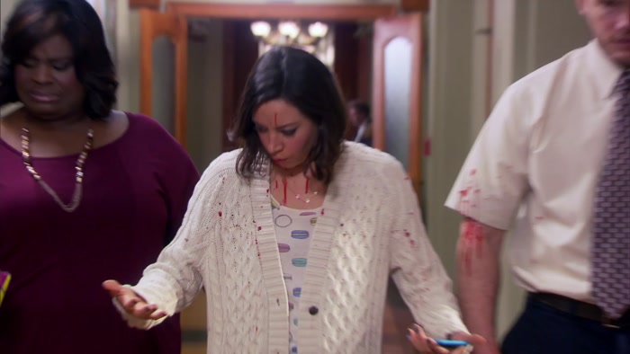 OH, MY GOD. YOU GOT BLOOD ALL OVER ME. 