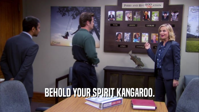 BEHOLD YOUR SPIRIT KANGAROO.  