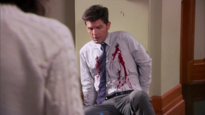 OH, MY GOD. YOU GOT BLOOD ALL OVER ME. 