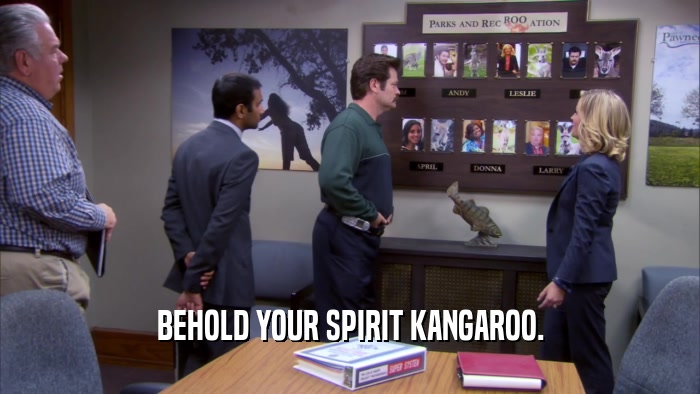 BEHOLD YOUR SPIRIT KANGAROO.  