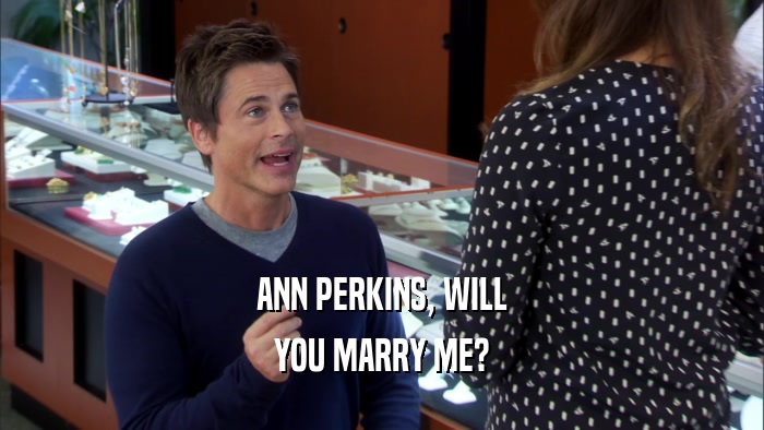 ANN PERKINS, WILL YOU MARRY ME? 