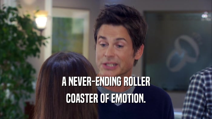 A NEVER-ENDING ROLLER COASTER OF EMOTION. 