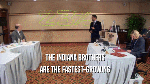 THE INDIANA BROTHERS ARE THE FASTEST-GROWING 