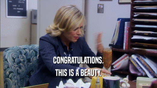 CONGRATULATIONS. THIS IS A BEAUTY. 