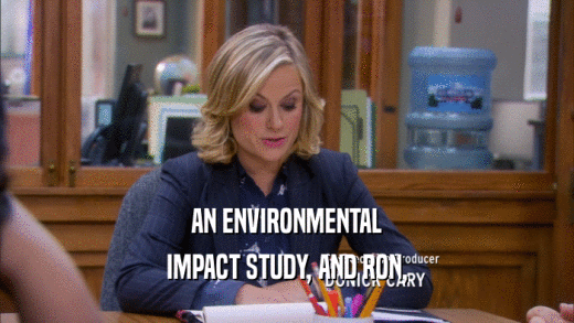AN ENVIRONMENTAL IMPACT STUDY, AND RON, 