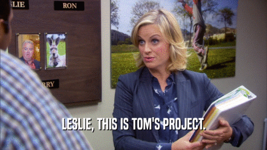 LESLIE, THIS IS TOM'S PROJECT.  