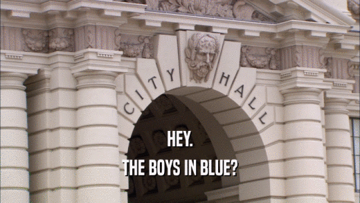 HEY. THE BOYS IN BLUE? 
