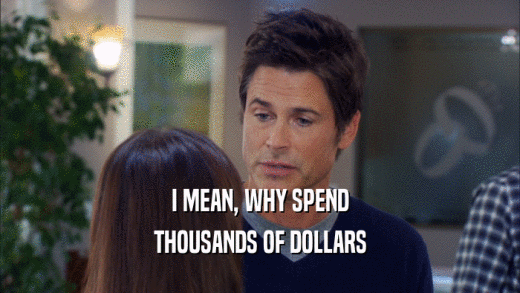 I MEAN, WHY SPEND THOUSANDS OF DOLLARS 