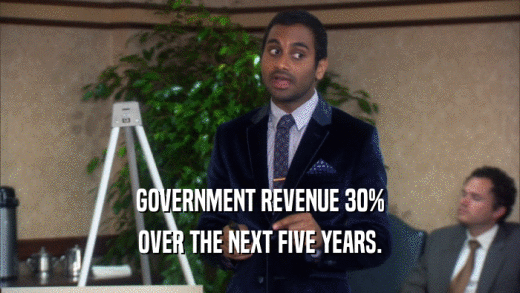 GOVERNMENT REVENUE 30% OVER THE NEXT FIVE YEARS. 