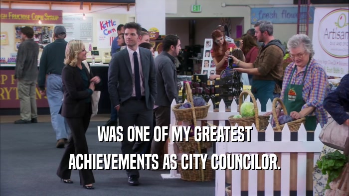 WAS ONE OF MY GREATEST ACHIEVEMENTS AS CITY COUNCILOR. 