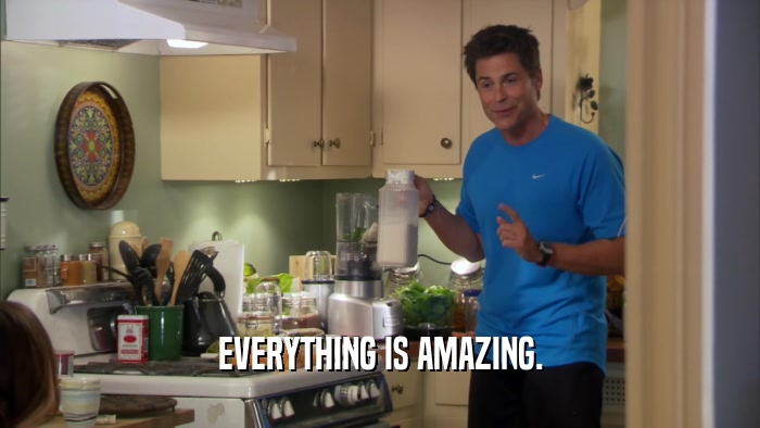 EVERYTHING IS AMAZING.  