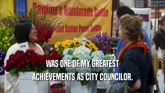 WAS ONE OF MY GREATEST ACHIEVEMENTS AS CITY COUNCILOR. 