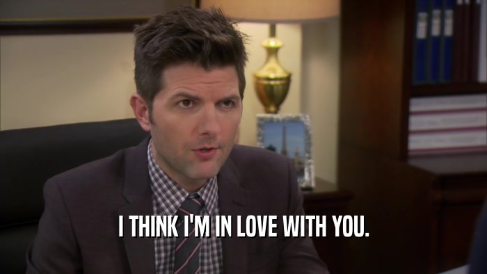 I THINK I'M IN LOVE WITH YOU.  