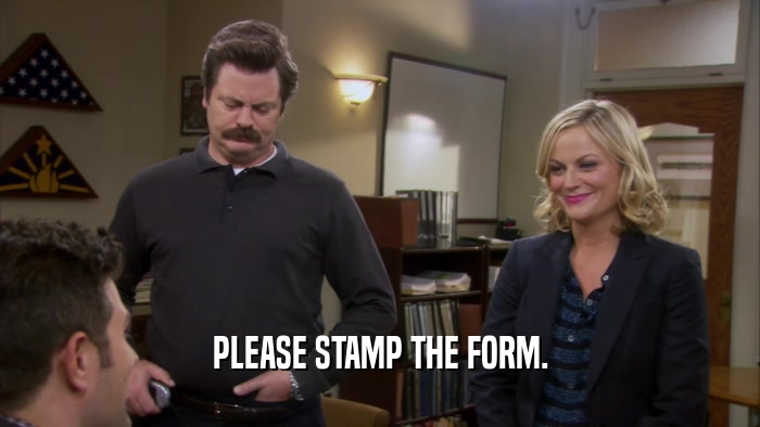 PLEASE STAMP THE FORM.  