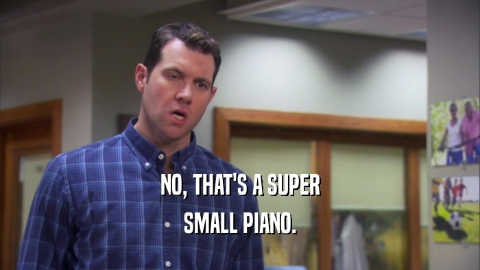 NO, THAT'S A SUPER SMALL PIANO. 