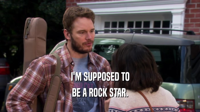 I'M SUPPOSED TO BE A ROCK STAR. 