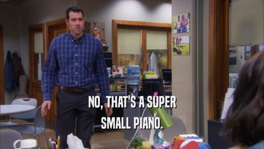 NO, THAT'S A SUPER SMALL PIANO. 