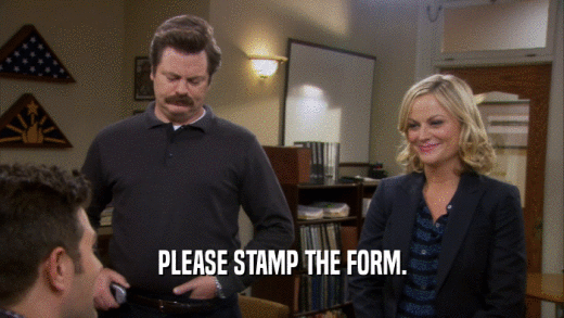 PLEASE STAMP THE FORM.  