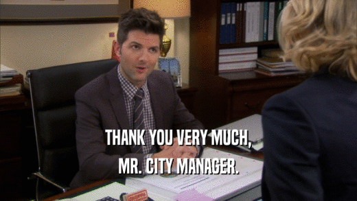 THANK YOU VERY MUCH, MR. CITY MANAGER. 