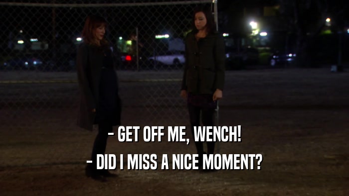 - GET OFF ME, WENCH! - DID I MISS A NICE MOMENT? 