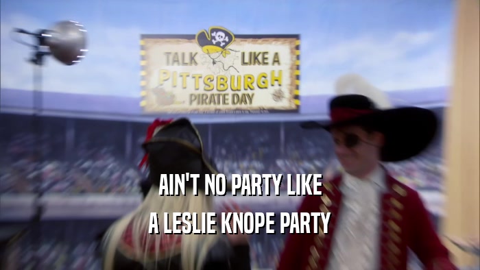 AIN'T NO PARTY LIKE A LESLIE KNOPE PARTY 