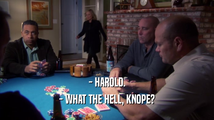 - HAROLD. - WHAT THE HELL, KNOPE? 