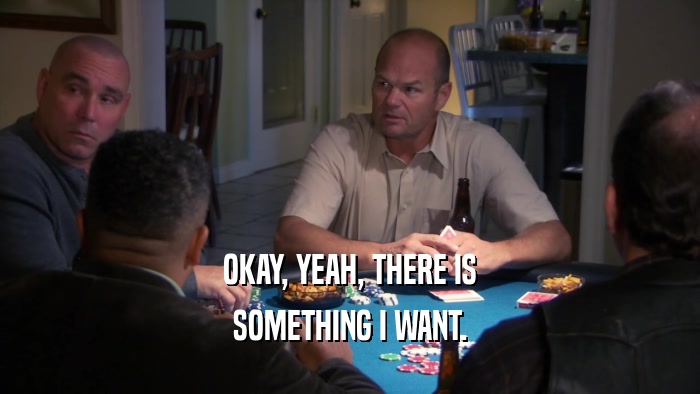 OKAY, YEAH, THERE IS SOMETHING I WANT. 