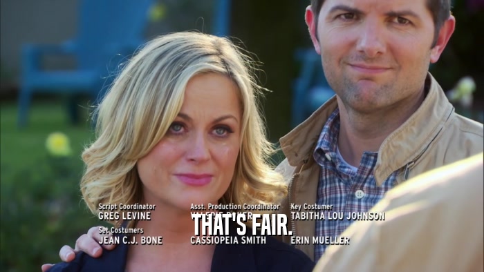 THAT'S FAIR.  