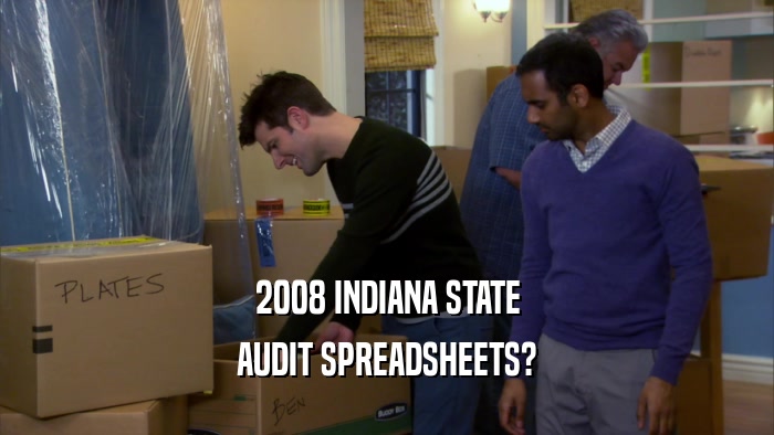 2008 INDIANA STATE AUDIT SPREADSHEETS? 