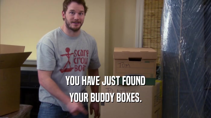 YOU HAVE JUST FOUND YOUR BUDDY BOXES. 