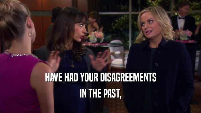 HAVE HAD YOUR DISAGREEMENTS IN THE PAST, 