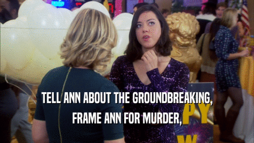 TELL ANN ABOUT THE GROUNDBREAKING, FRAME ANN FOR MURDER, 