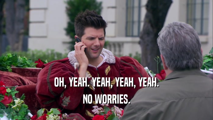 OH, YEAH. YEAH, YEAH, YEAH. NO WORRIES. 