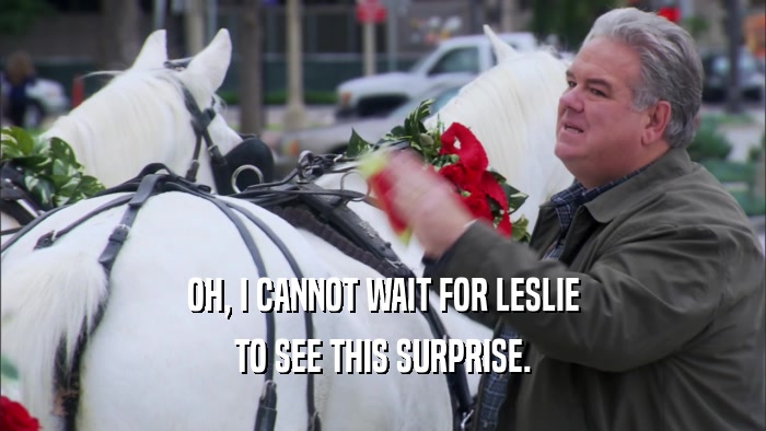 OH, I CANNOT WAIT FOR LESLIE TO SEE THIS SURPRISE. 