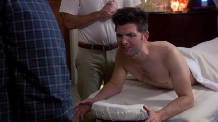 IT'S COUPLES MASSAGE. UGH. WHERE'S LESLIE? 