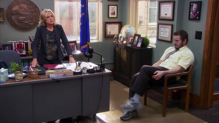 DON'T BE UPSET, LESLIE. NO ONE LISTENS TO THE RADIO. 