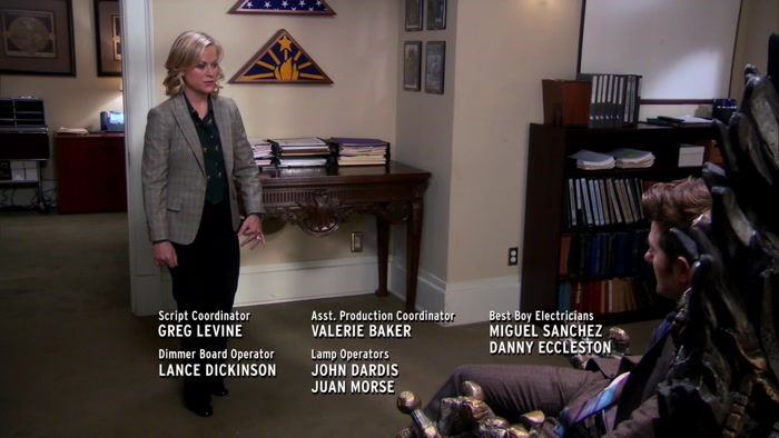 - OUR STARSHIP IS IN TROUBLE. - OKAY, LESLIE, LISTEN. 