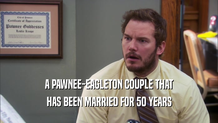 A PAWNEE-EAGLETON COUPLE THAT HAS BEEN MARRIED FOR 50 YEARS 