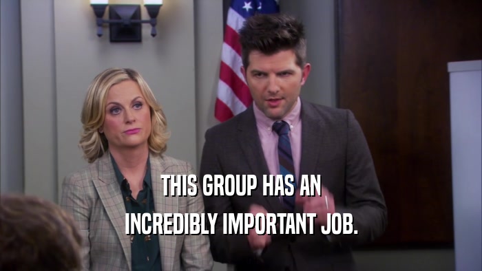 THIS GROUP HAS AN INCREDIBLY IMPORTANT JOB. 