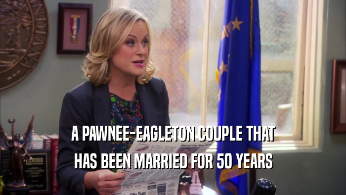 A PAWNEE-EAGLETON COUPLE THAT HAS BEEN MARRIED FOR 50 YEARS 