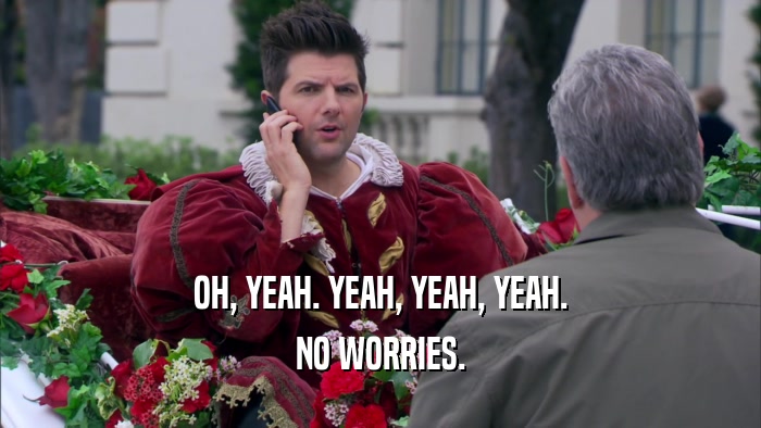 OH, YEAH. YEAH, YEAH, YEAH. NO WORRIES. 