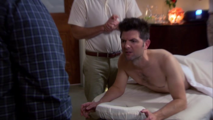 IT'S COUPLES MASSAGE. UGH. WHERE'S LESLIE? 
