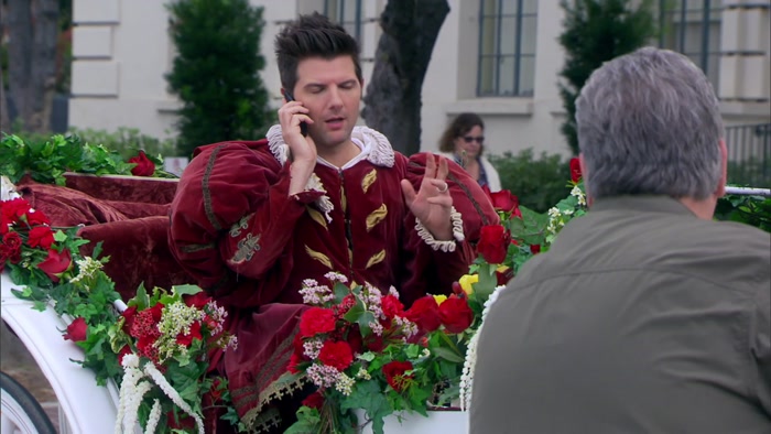 - HELLO? - OH, HEY, LESLIE. 