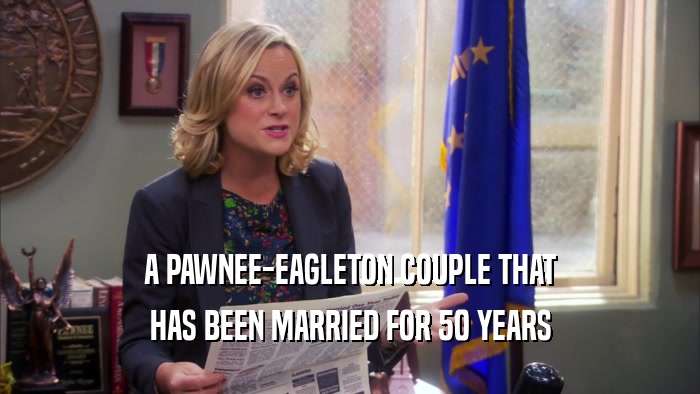 A PAWNEE-EAGLETON COUPLE THAT HAS BEEN MARRIED FOR 50 YEARS 