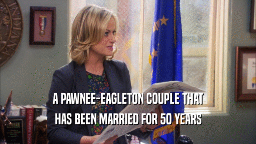 A PAWNEE-EAGLETON COUPLE THAT HAS BEEN MARRIED FOR 50 YEARS 