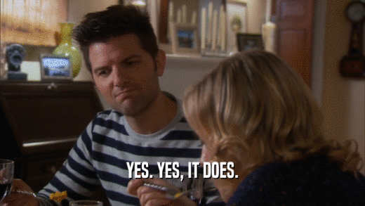 YES. YES, IT DOES.  