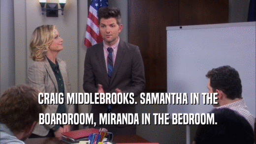 CRAIG MIDDLEBROOKS. SAMANTHA IN THE BOARDROOM, MIRANDA IN THE BEDROOM. 